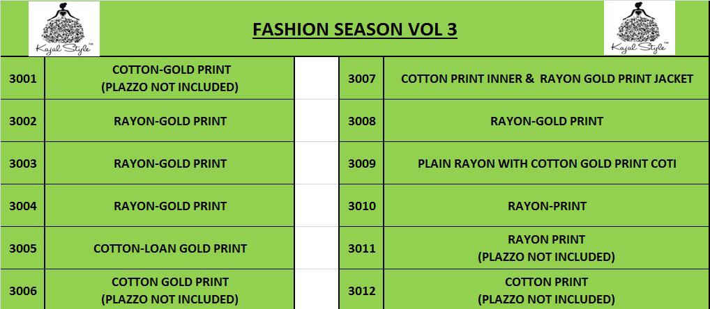 F.Season's Vol.3 Kajal Style Heavy Rayon Long Kurti F.Season's Vol.3 Kajal Style Heavy Rayon Long Kurti